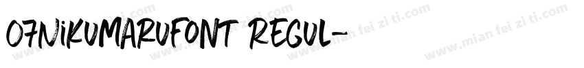 07NikumaruFont Regul字体转换